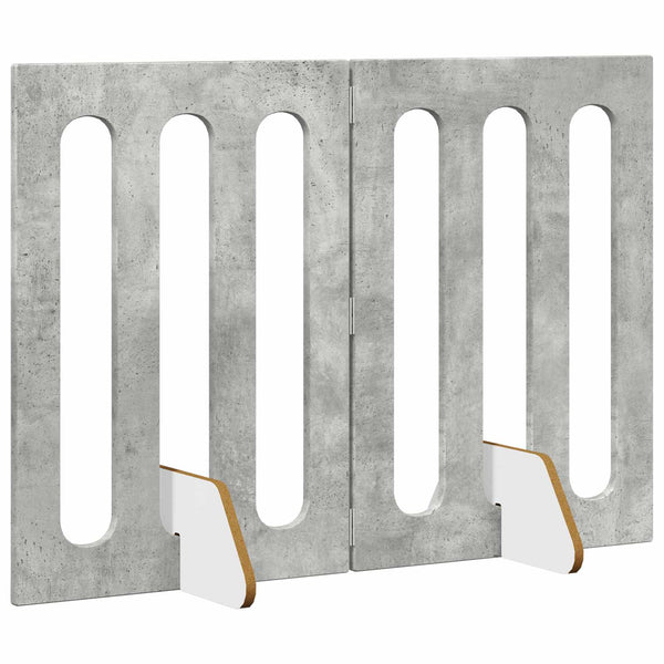 Taitettava lemmikkitarha 2 kpl Betoninharmaa 100,5 x 38 x 70 cm