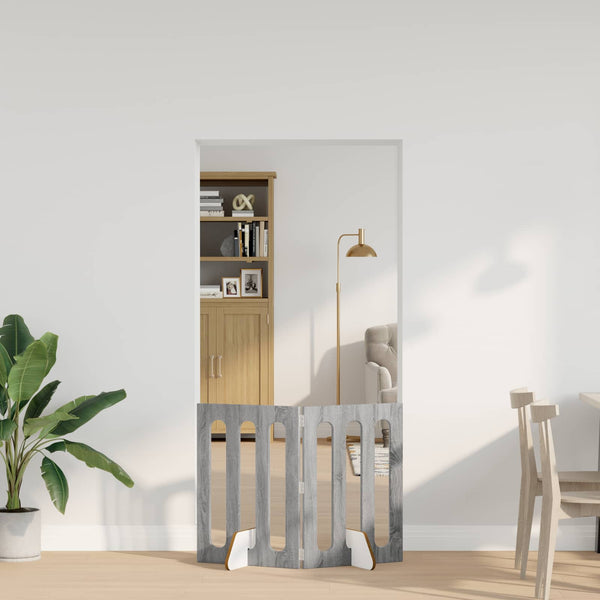 Taitettava lemmikkitarha 2 kpl Harmaa Sonoma 100,5 x 38 x 70 cm