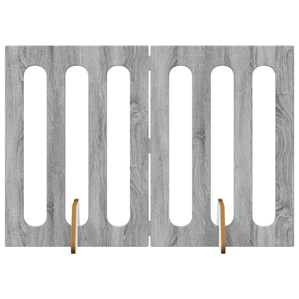 Taitettava lemmikkitarha 2 kpl Harmaa Sonoma 100,5 x 38 x 70 cm