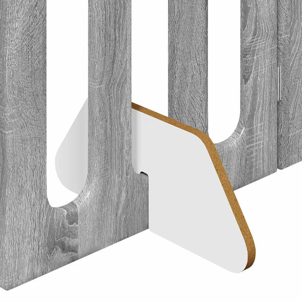 Taitettava lemmikkitarha 4 kpl Harmaa Sonoma 201 x 38 x 70 cm