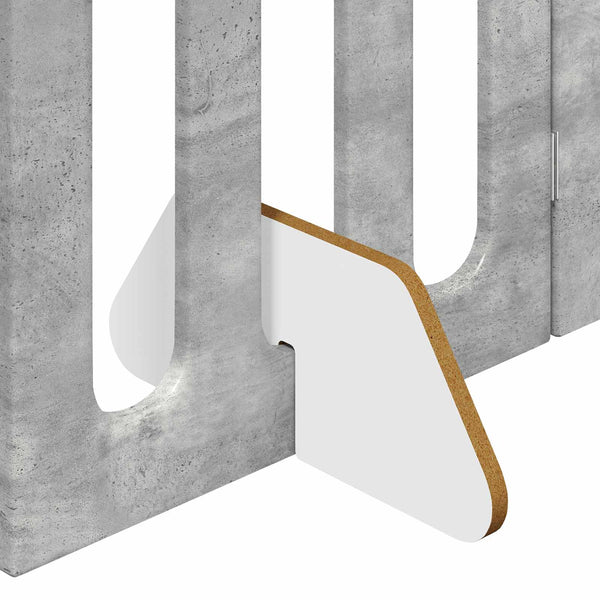 Taitettava lemmikkitarha 2 kpl Betoninharmaa 100,5 x 38 x 90 cm
