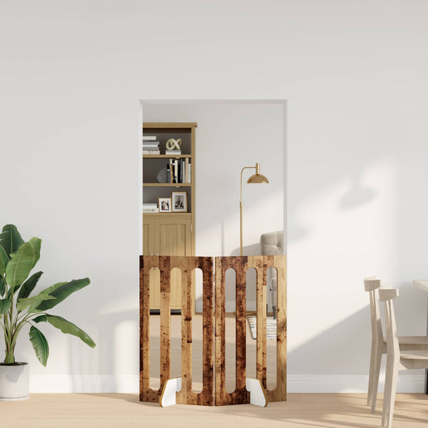 Taitettava lemmikkitarha 2 kpl Tammipuu 100,5 x 38 x 90 cm