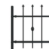 Piikkikaide ASTEN 200 x 60 cm Jauhemaalattu Teräs Musta