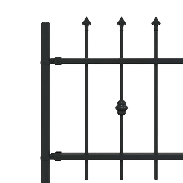 Piikkikaide ASTEN 200 x 60 cm Jauhemaalattu Teräs Musta