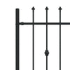 Piikkikaide ASTEN 200 x 80 cm Jauhemaalattu Teräs Musta