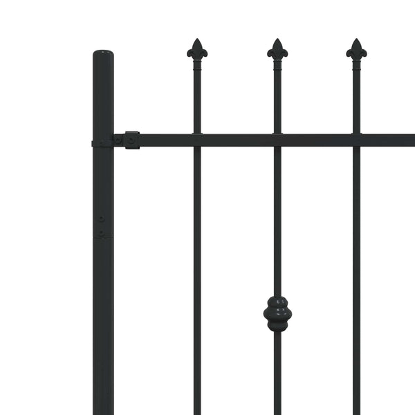Piikkikaide ASTEN 200 x 80 cm Jauhemaalattu Teräs Musta