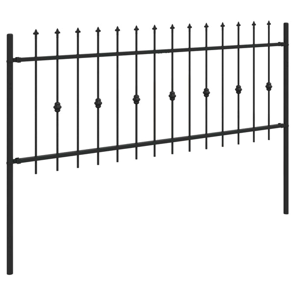 Piikkikaide ASTEN 200 x 80 cm Jauhemaalattu Teräs Musta