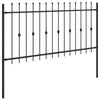Piikkikaide ASTEN 200 x 100 cm Jauhemaalattu Teräs Musta