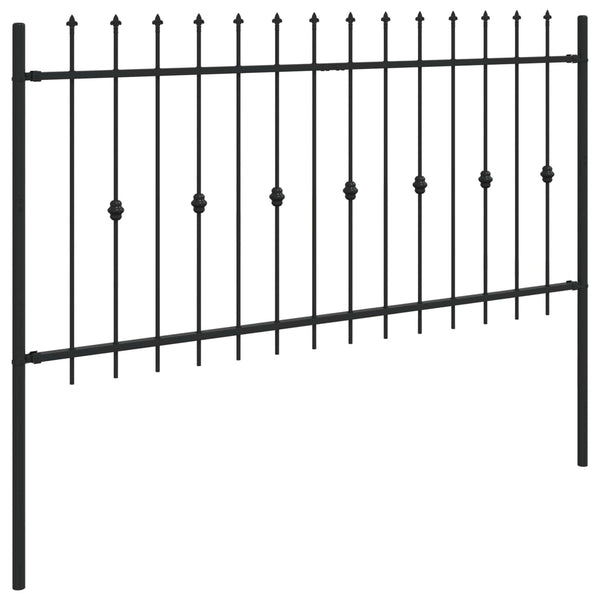 Piikkikaide ASTEN 200 x 100 cm Jauhemaalattu Teräs Musta