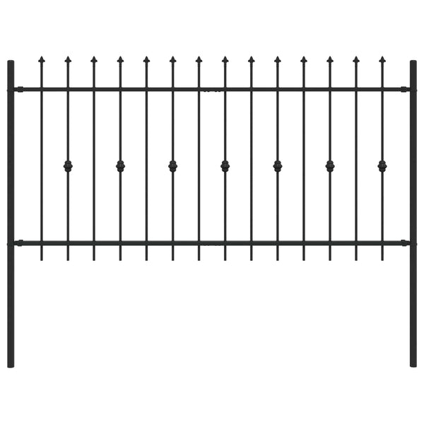 Piikkikaide ASTEN 200 x 100 cm Jauhemaalattu Teräs Musta