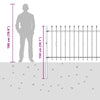 Piikkikaide ASTEN 200 x 100 cm Jauhemaalattu Teräs Musta