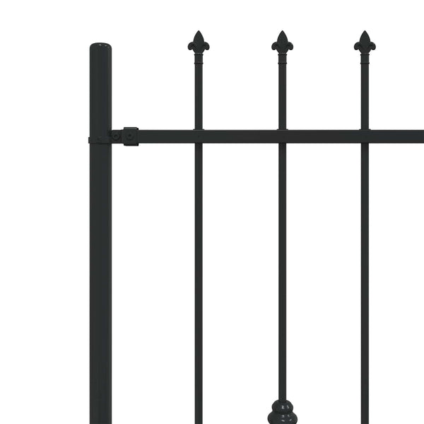 Piikkikaide ASTEN 200 x 116 cm Jauhemaalattu Teräs Musta