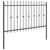 Piikkikaide ASTEN 200 x 116 cm Jauhemaalattu Teräs Musta