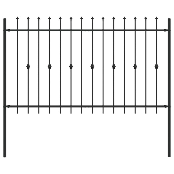 Piikkikaide ASTEN 200 x 116 cm Jauhemaalattu Teräs Musta