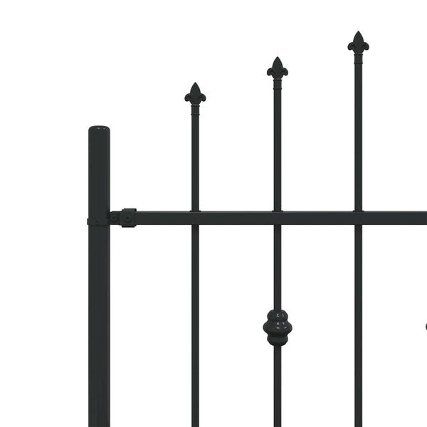 Piikkikaide ASTEN 200 x 80 cm Jauhemaalattu Teräs Musta