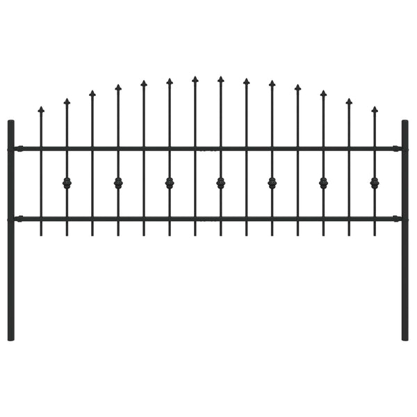 Piikkikaide ASTEN 200 x 80 cm Jauhemaalattu Teräs Musta