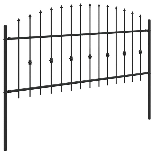 Piikkikaide ASTEN 200 x 130 cm Jauhemaalattu Teräs Musta