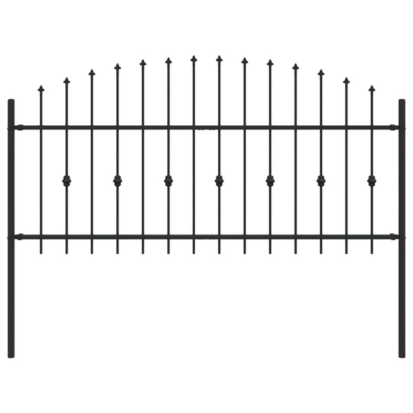 Piikkikaide ASTEN 200 x 130 cm Jauhemaalattu Teräs Musta
