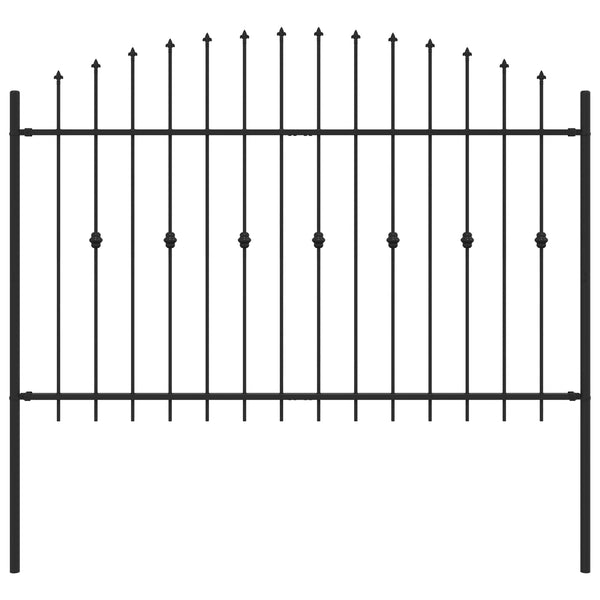 Piikkikaide ASTEN 200 x 166 cm Jauhemaalattu Teräs Musta