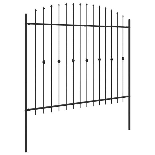 Piikkikaide ASTEN 200 x 200 cm Jauhemaalattu Teräs Musta