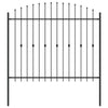 Piikkikaide ASTEN 200 x 200 cm Jauhemaalattu Teräs Musta
