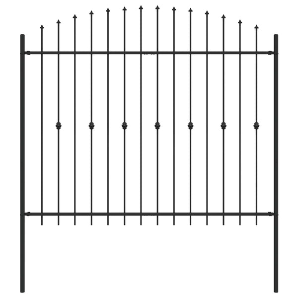Piikkikaide ASTEN 200 x 200 cm Jauhemaalattu Teräs Musta