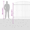 Piikkikaide ASTEN 200 x 200 cm Jauhemaalattu Teräs Musta