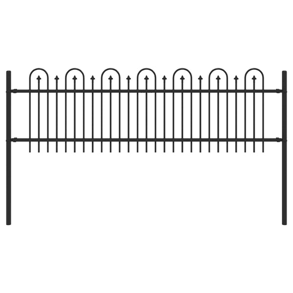 Piikki Kaari Aita DRONTEN 200 x 60 cm Jauhemaalattu Teräs Musta