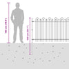 Piikki Kaari Aita DRONTEN 200 x 100 cm Jauhemaalattu Teräs