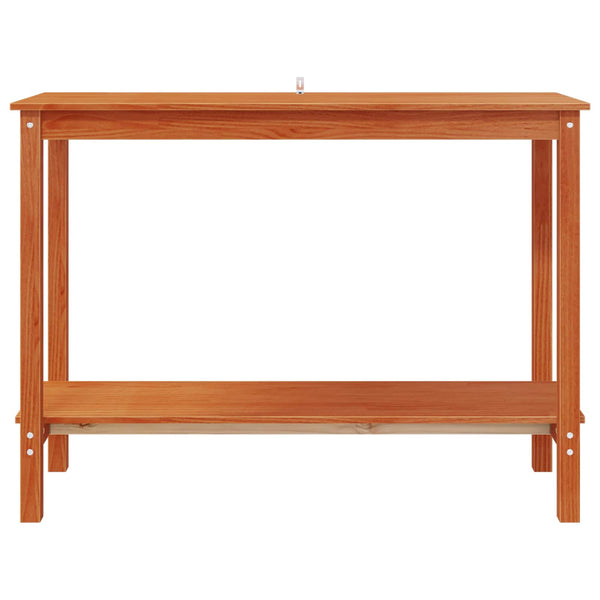 Konsolipöytä hyllyllä Vahansävyinen Ruskea 110 x 40 x 80 cm