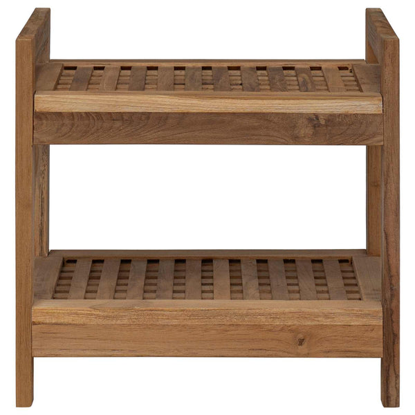 Kylpyhuoneshelf Luonnollinen 45 x 30 x 45 cm Tiikkipuu