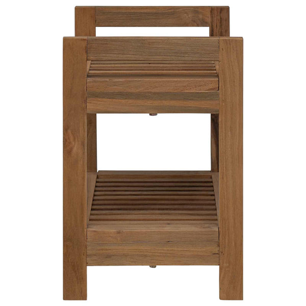 Kylpyhuoneshelf Luonnollinen 45 x 30 x 45 cm Tiikkipuu