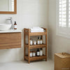Kylpyhuoneshelf Luonnollinen 45 x 30 x 71 cm Tiikkipuu