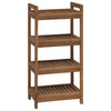 Kylpyhuoneshelf Luonnollinen 45 x 30 x 97 cm Tiikkipuu