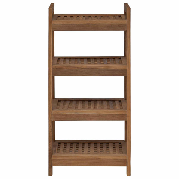 Kylpyhuoneshelf Luonnollinen 45 x 30 x 97 cm Tiikkipuu