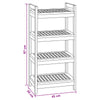 Kylpyhuoneshelf Luonnollinen 45 x 30 x 97 cm Tiikkipuu