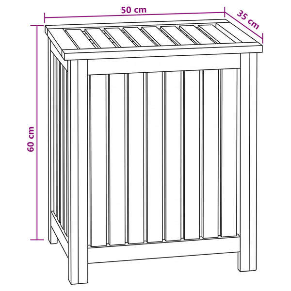 Pyykkikori Luonnollinen Tiikkipuu