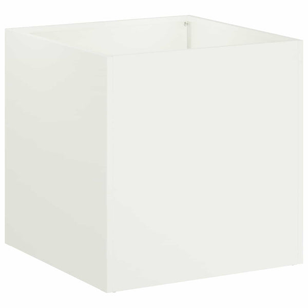 Puutarha ruukku 2 kpl valkoinen 20 x 20 x 20 cm