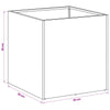 Puutarha ruukku Hopea 20 x 20 x 20 cm Ruostumaton teräs