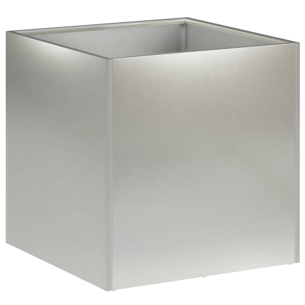 Puutarha ruukku 2 kpl Hopea 25 x 25 x 25 cm Ruostumaton teräs