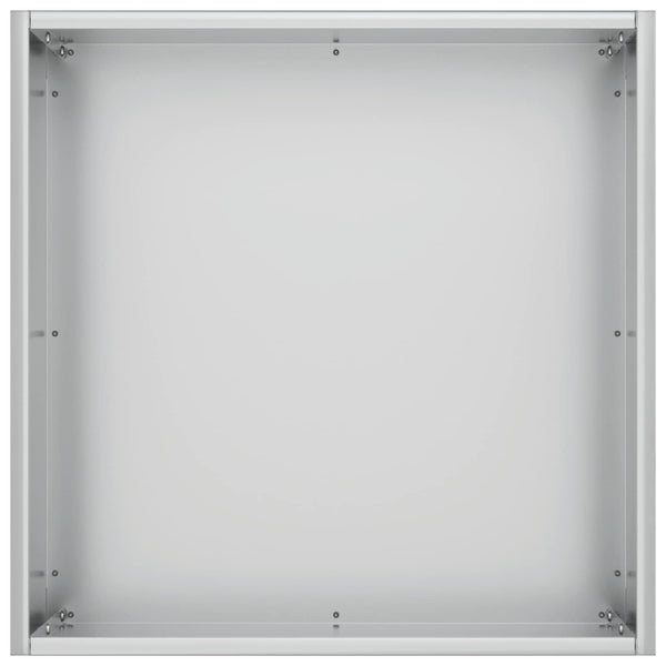 Puutarha ruukku 2 kpl Hopea 35 x 35 x 35 cm Galvanoitu teräs