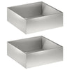 Puutarha ruukku 2 kpl Hopea 40 x 40 x 20 cm Ruostumaton teräs