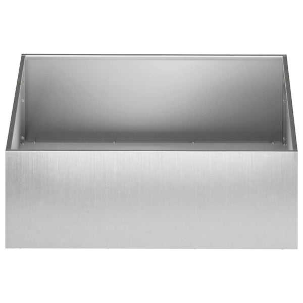 Puutarha ruukku 2 kpl Hopea 40 x 40 x 20 cm Ruostumaton teräs