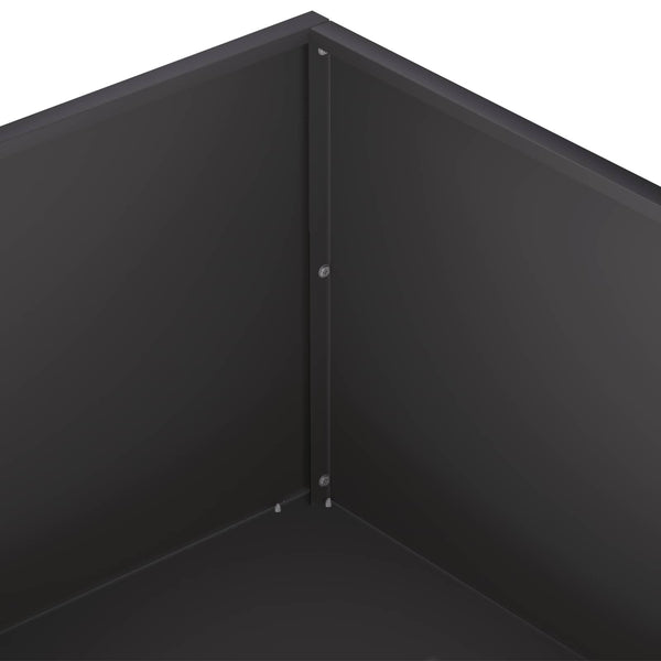 Puutarha ruukku Musta 60 x 60 x 20 cm Kylmävalssattu teräs