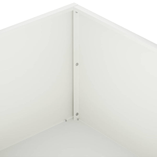 Puutarha ruukku 2 kpl valkoinen 60 x 60 x 20 cm