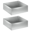 Puutarha ruukku 2 kpl Hopea 60 x 60 x 20 cm Galvanoitu teräs