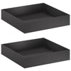Puutarha ruukku 2 kpl Musta 80 x 80 x 12 cm