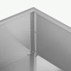 Puutarha ruukku 2 kpl Hopea 80 x 80 x 12 cm Galvanoitu teräs