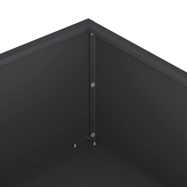 Puutarha ruukku Musta 100 x 100 x 20 cm Kylmävalssattu teräs