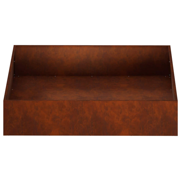 Puutarha ruukku 2 kpl Ruosteinen 100 x 100 x 20 cm
